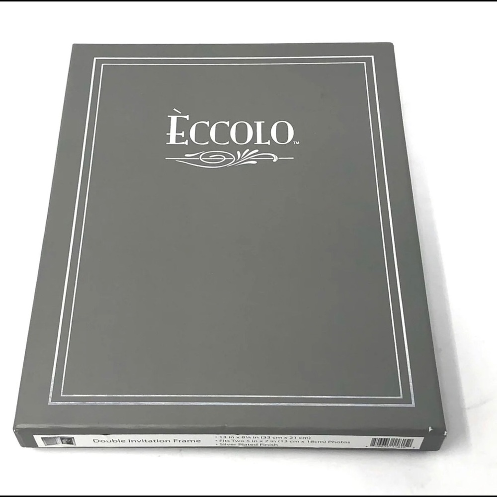 Eccolo Double Invitation Frame Wedding Silverplate - Picture 6 of 7
